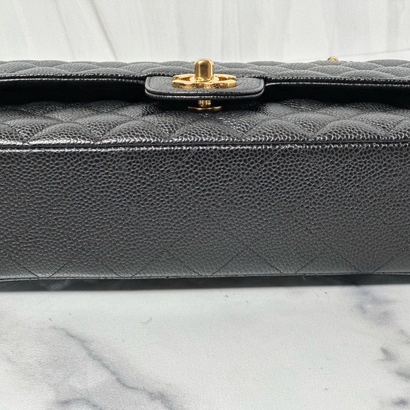 BLACK QUILTED Caviar CLASSIC DOUBLE FLAP MEDIUM - Picture 6 of 16
